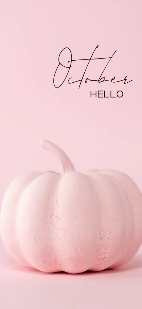 hello October pink pumpkin