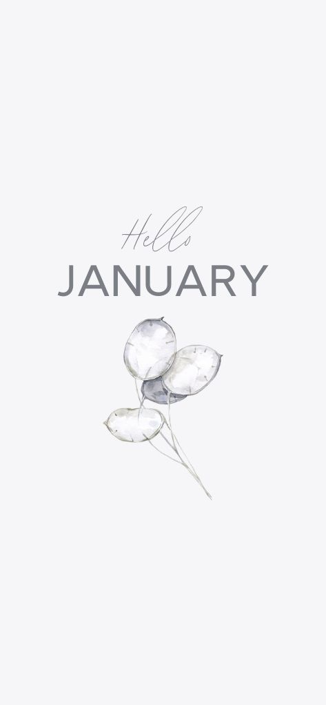 hello January flowers background iphone