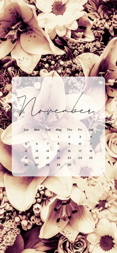 November iphone wallpapers flower