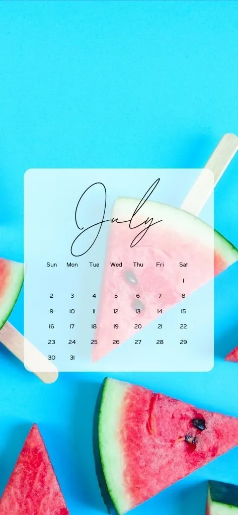 july wallpaper phone 2023 blue watermelons