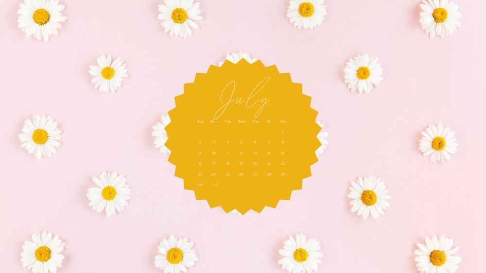 july screensavers pink yellow white summer flowers