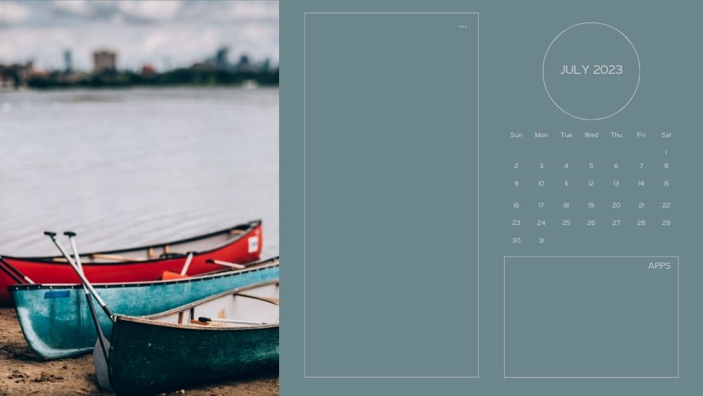 july 2023 desktop calendar organizer