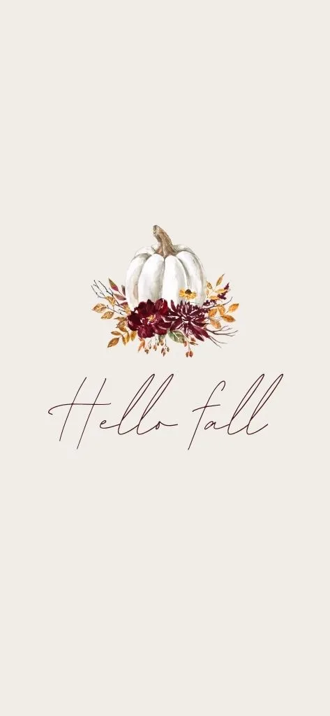 hello fall flower wallpapers iphone beige