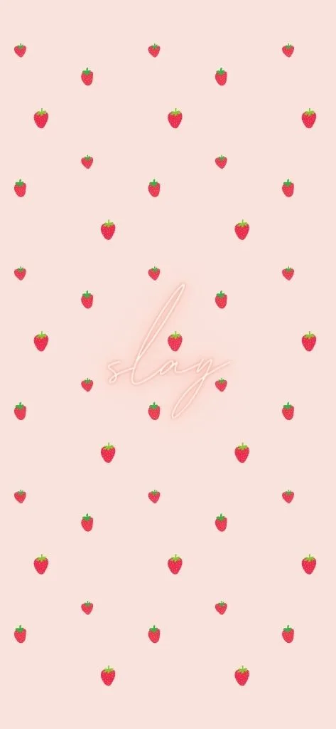 pink strawberry wallpaper iphone
