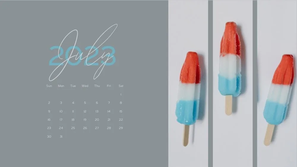 happy fourth of july aesthetic popsicles
