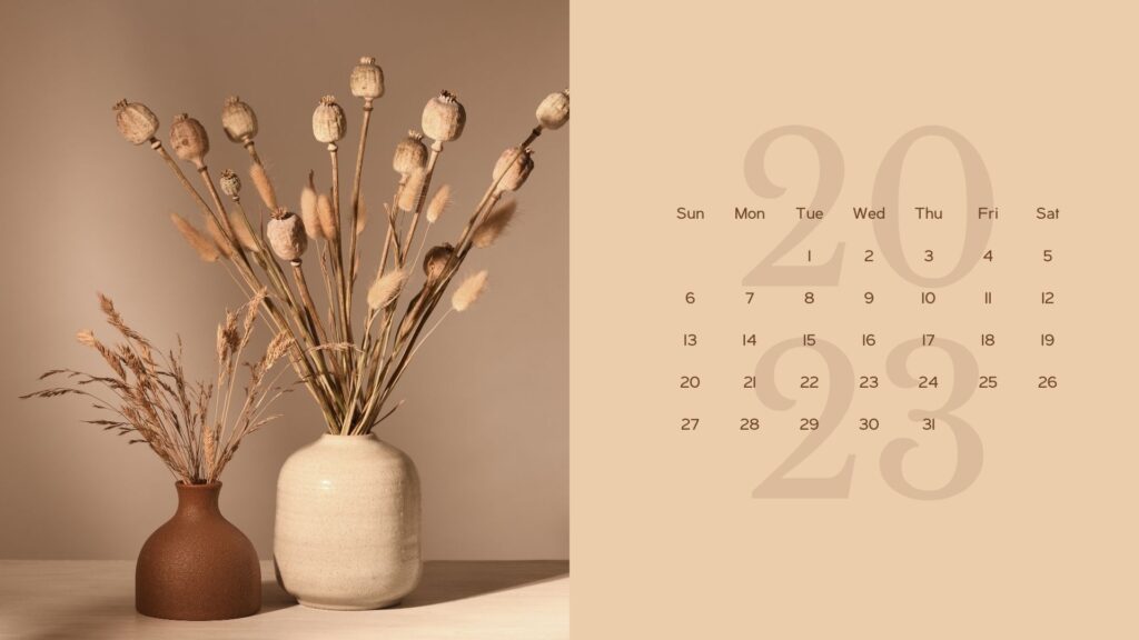 august desktop calendar minimalist