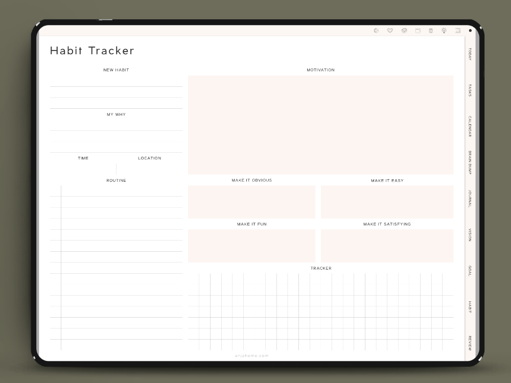 simple digital planner 2024 habit tracker