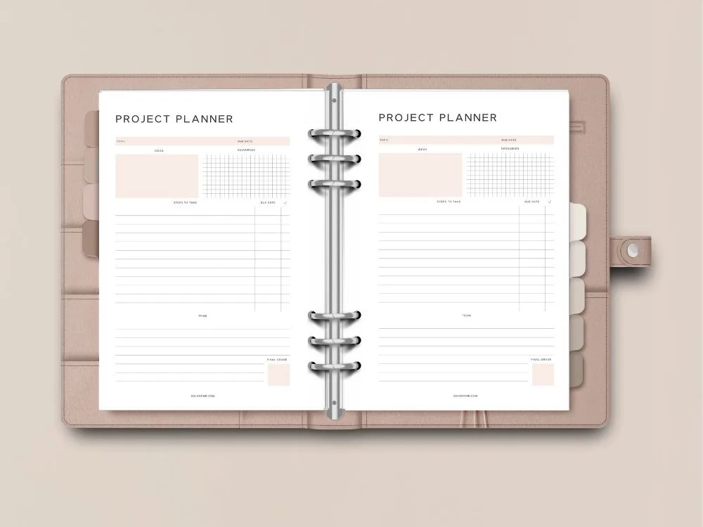 student planner printable daily prohect planner