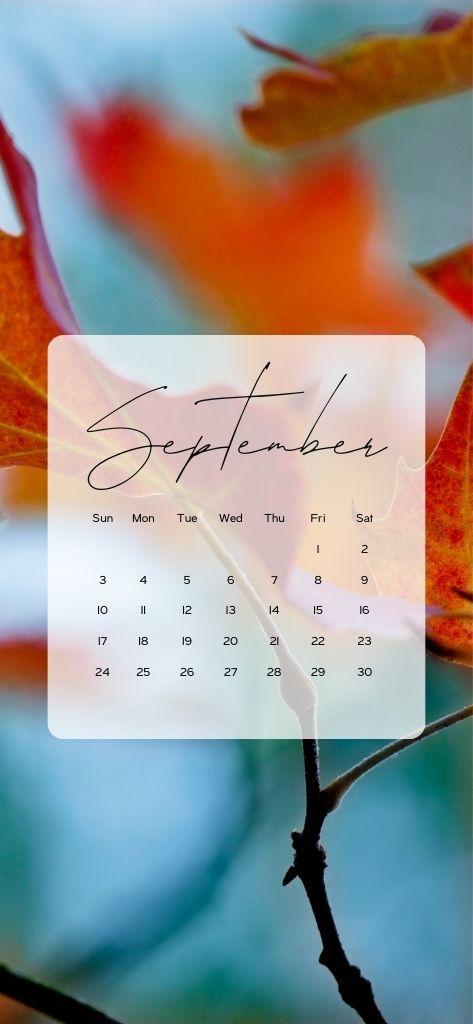 cute september backgrounds fall blue orange