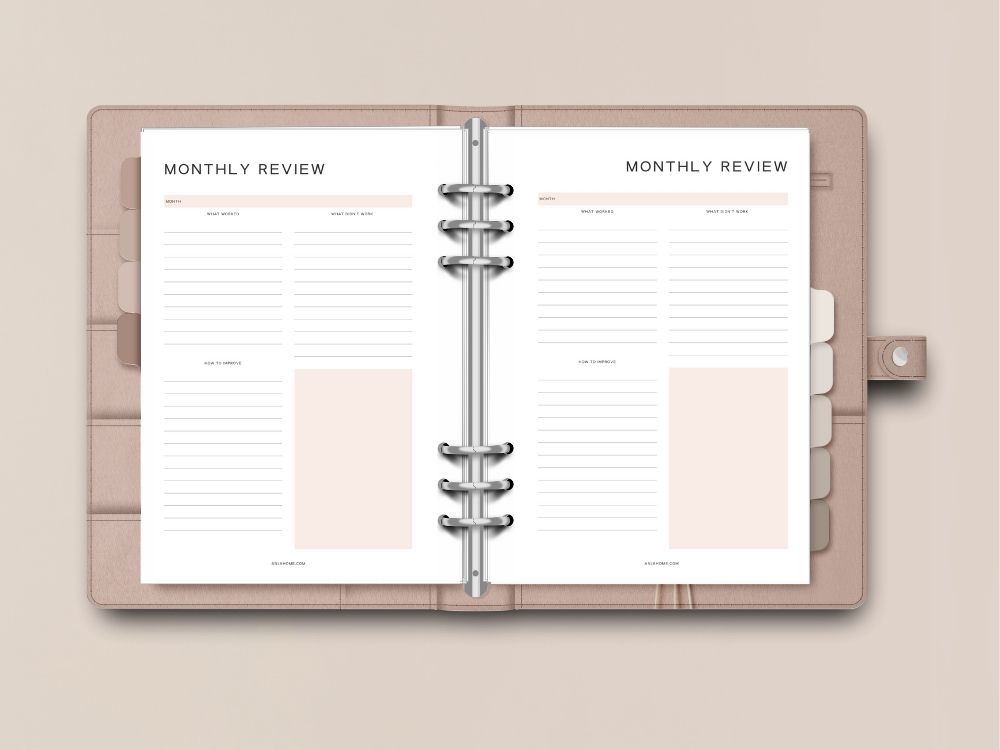goal planning pdf monthly review