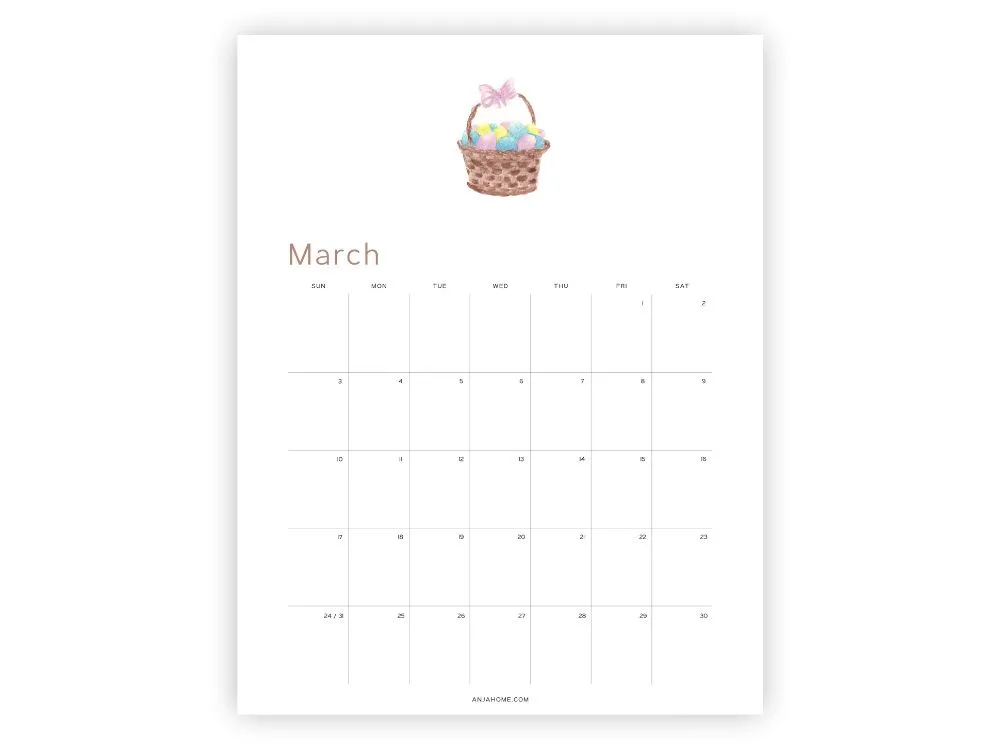 march Easter printable