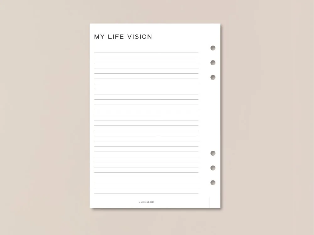 goal setting template free download life vision