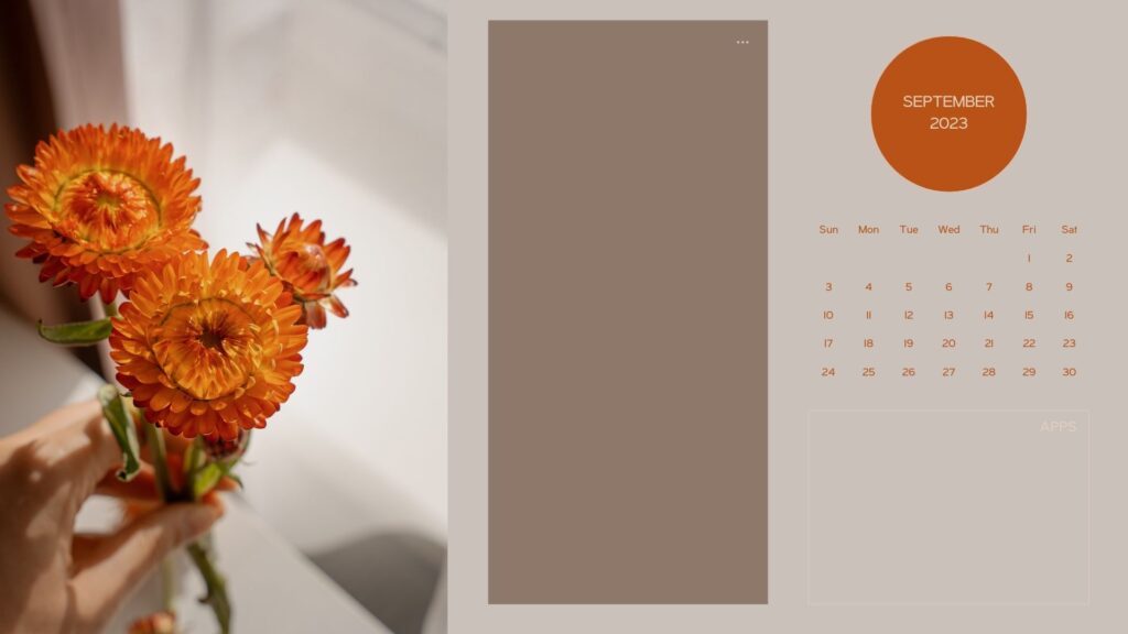 september computer wallpaper orange grey aesthetic