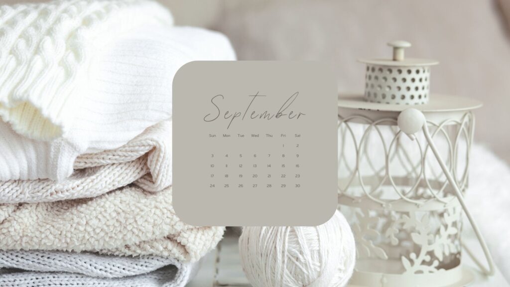 september calendar wallpaper fall white sweaters