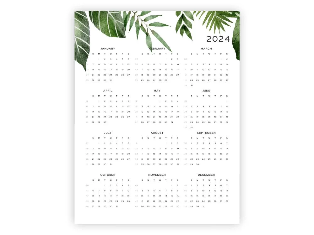 at a glance calendar 2024