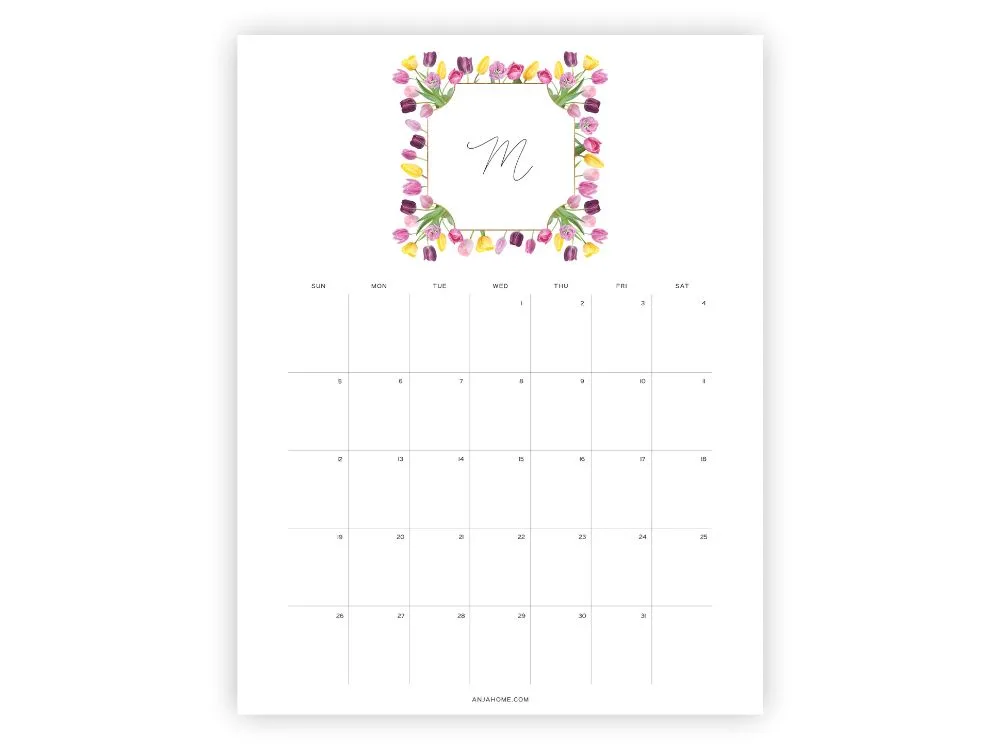 Cute May 2024 Calendar Printables AnjaHome