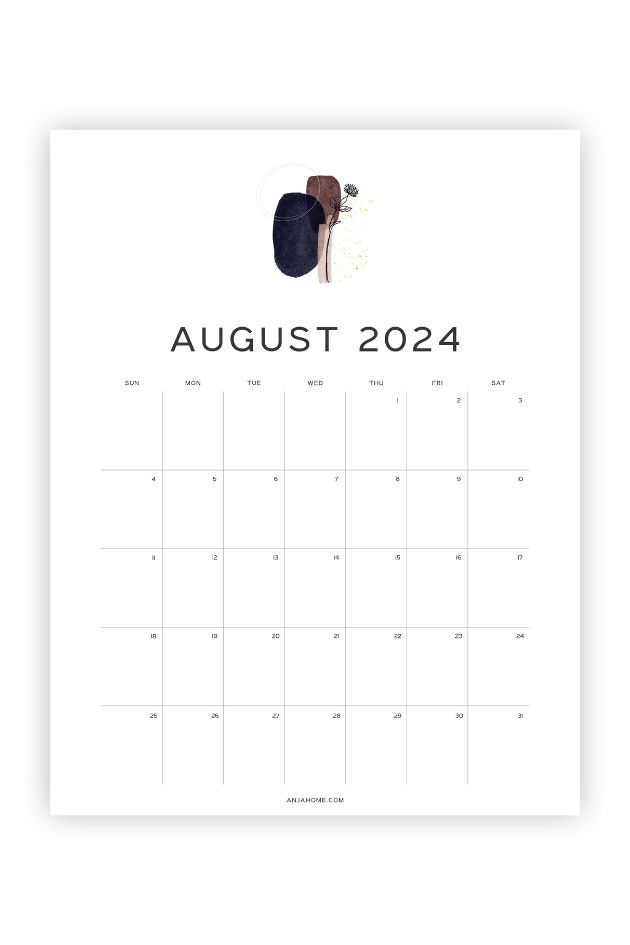 august aesthetic monthly overview