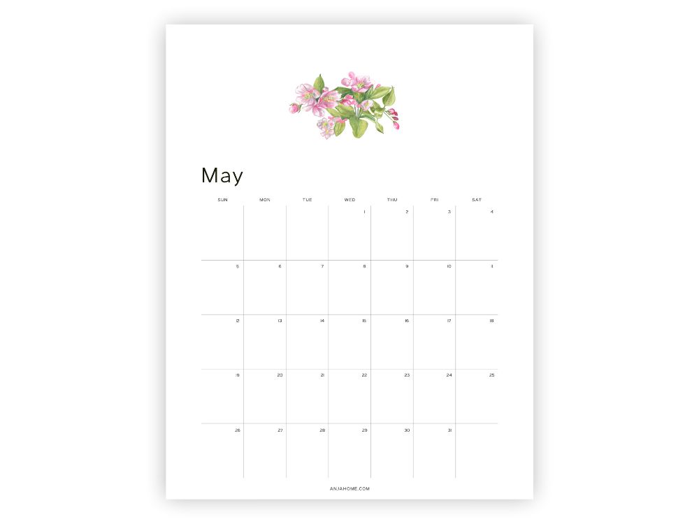 may calendar to print