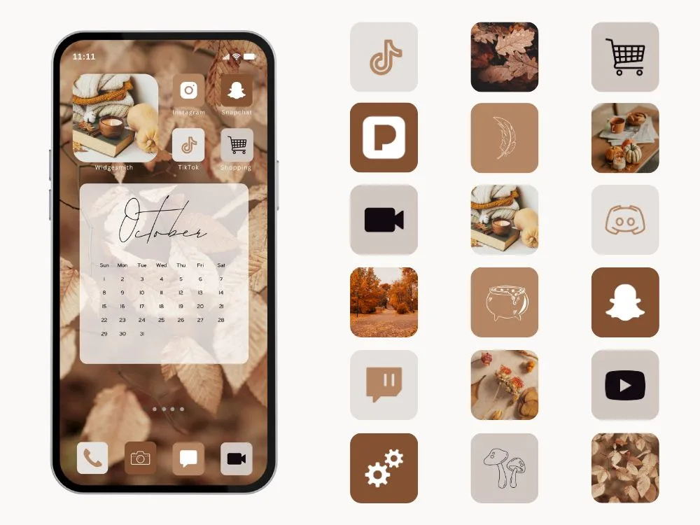 fall aesthetic app icons