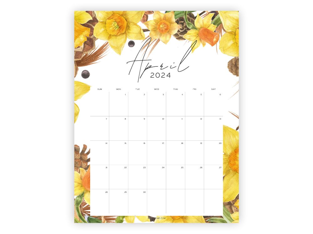 monthly planner floral