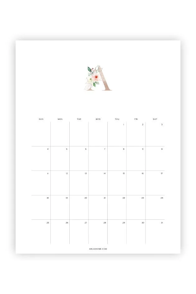 printable august schedule cute