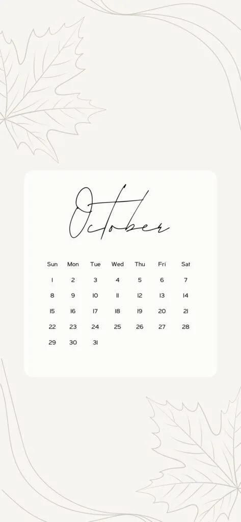 october aesthetic background phone