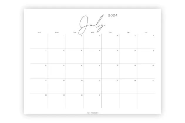 july 2024 calendar whiteboard