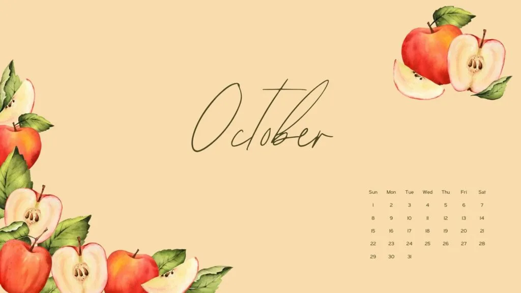 october calendar desktop wallpaper apple