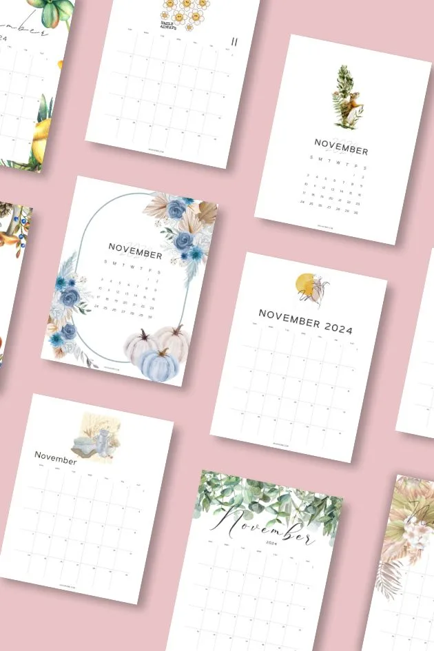 free printable calendar 2024 november