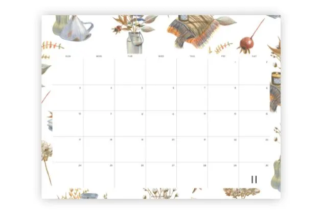 printable november calendars blank