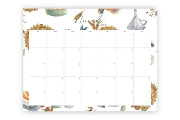 november calendar printables cute