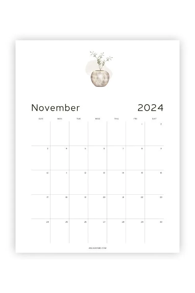 november 2024 calendar cute