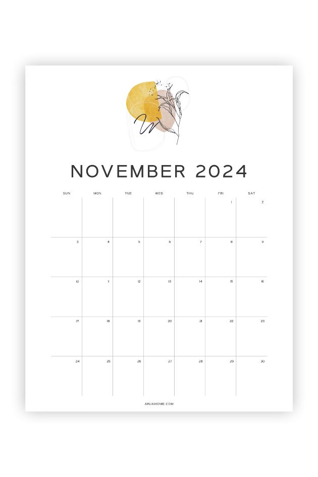 november calendars aesthetic Anja Home