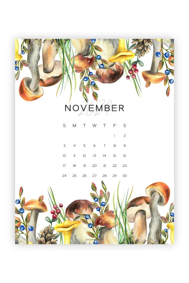 free printable nov 2024 calendar cute