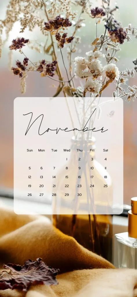 november 2023 background calendar aesthetic