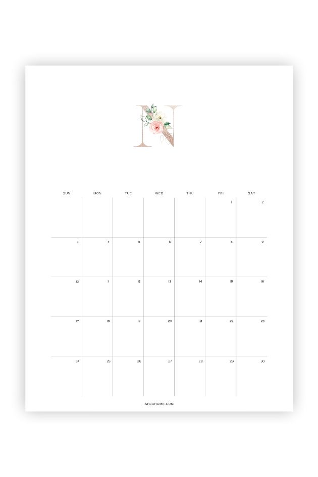november calendar pdf pretty