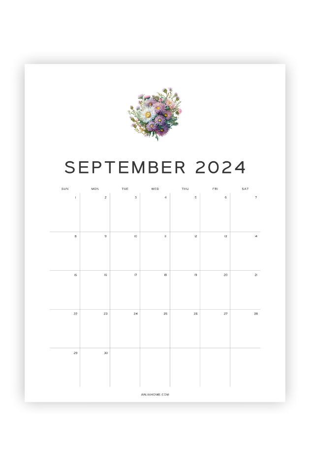 september calendar to print cute