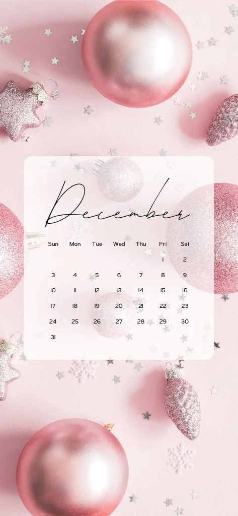 christmas wallpaper aesthetic iphone calendar pink