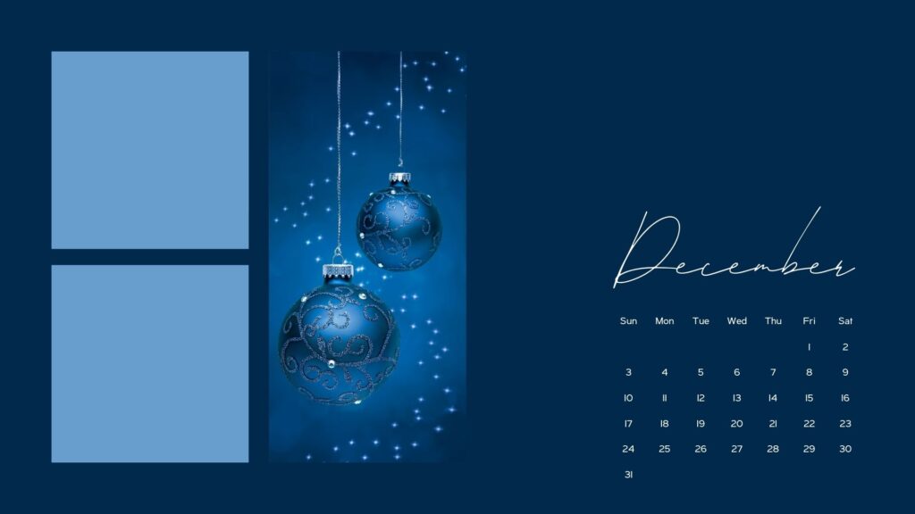 december 2023 calendar wallpaper desktop dark blue