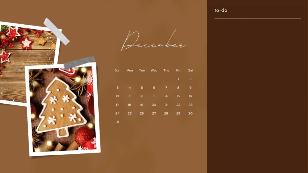 december desktop wallpaper dark brown organizer