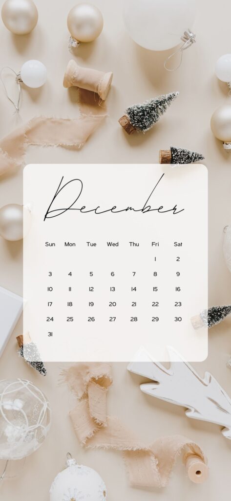 december calendar background pastel