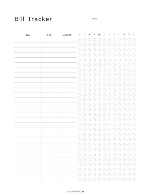 pdf free printable monthly chart