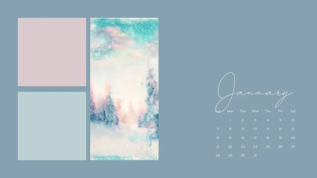 free january backgrounds blue pink