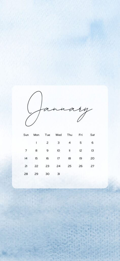 january 2024 iphone wallpaper blue