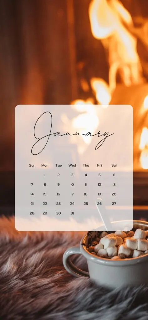 january calendar pictures winter cozy