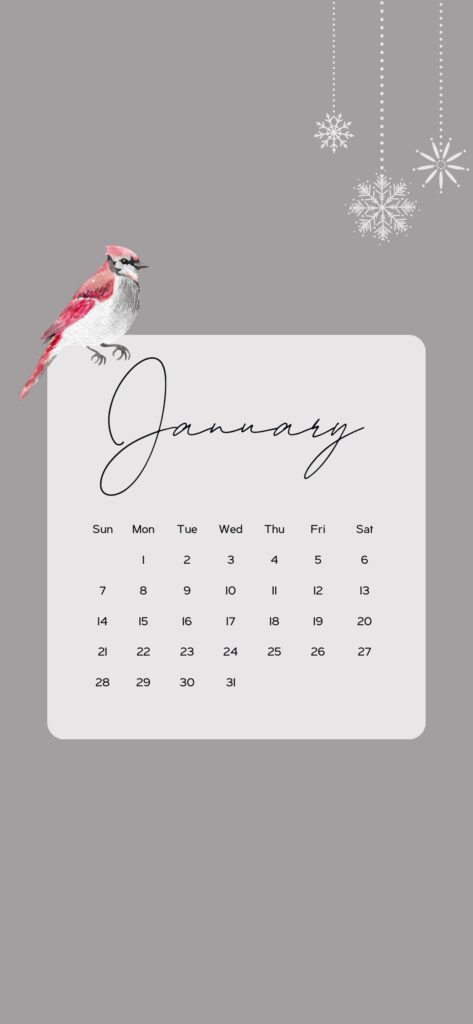 january calendar wallpaper cute