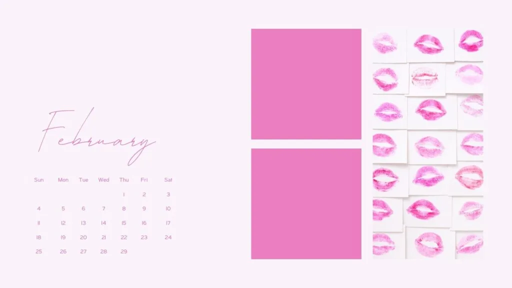 february calendar desktop wallpaper cute hot pink