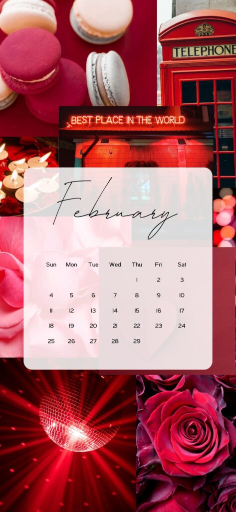 february screensavers free cute collage mood board