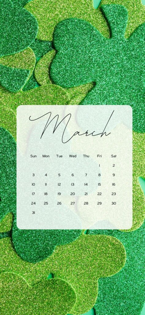 March wallpapers smartphone St Patrick's day shamrock green
