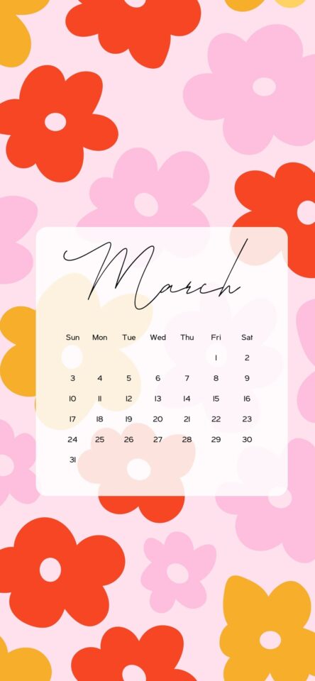 March Calendar Wallpaper Cute Backgrounds for 2024 - AnjaHome